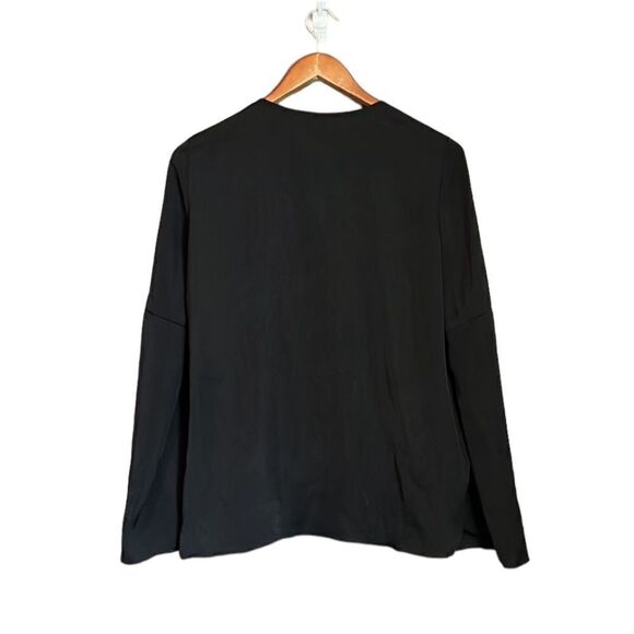 NWT! Kenneth Cole black faux wrap blouse - Picture 10 of 10